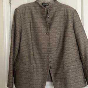 Two piece suit by John Meyer size 20W grey tweed